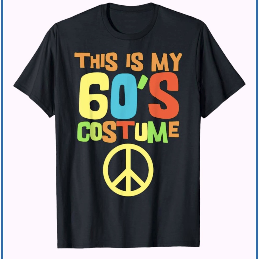 60s T-Shirt Costume/Theme Party Wear dark gray size XL  NWOT